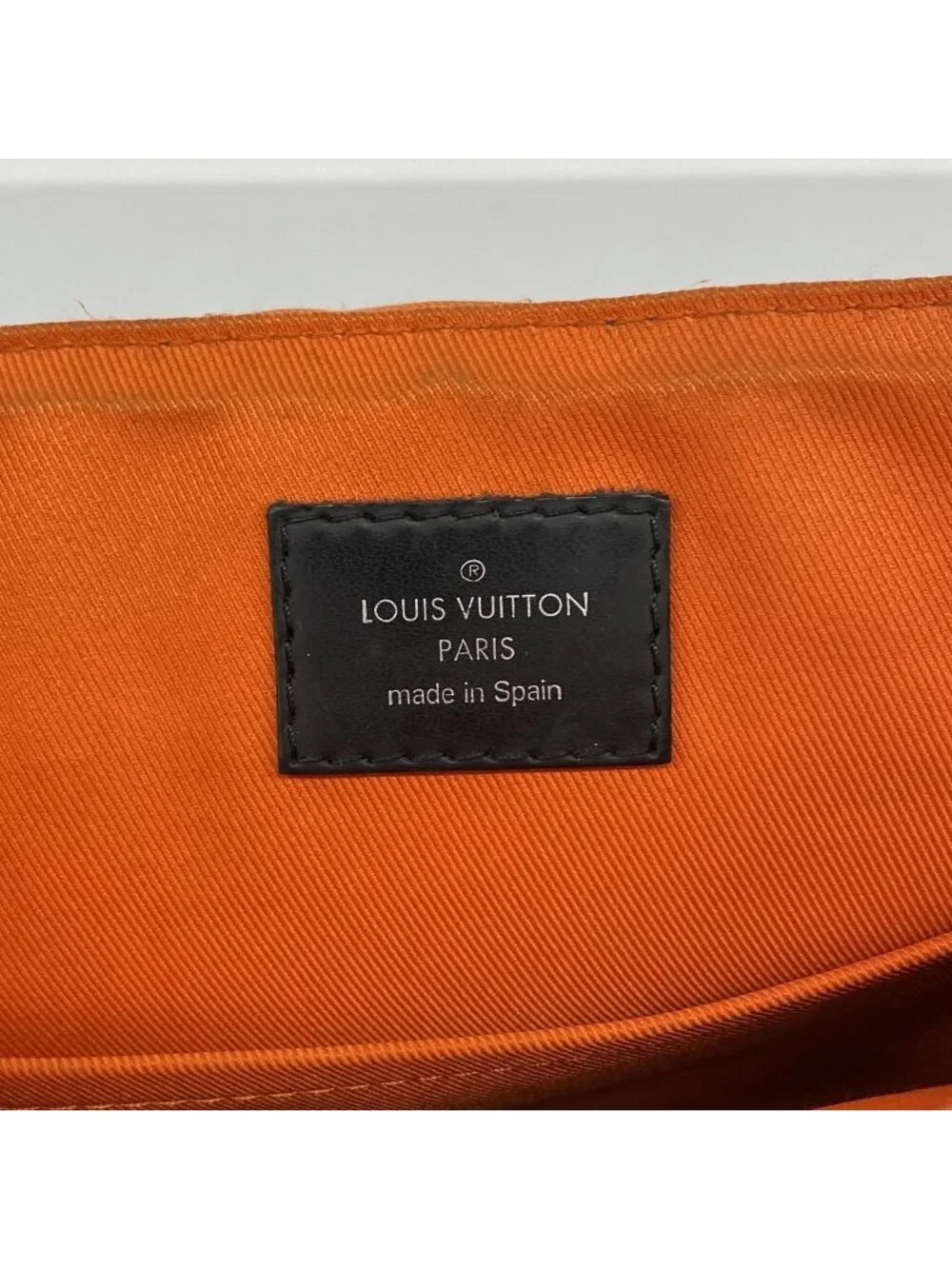 Louis Vuitton Shoulder Bag Damier Graphite District PM NM Black Orange